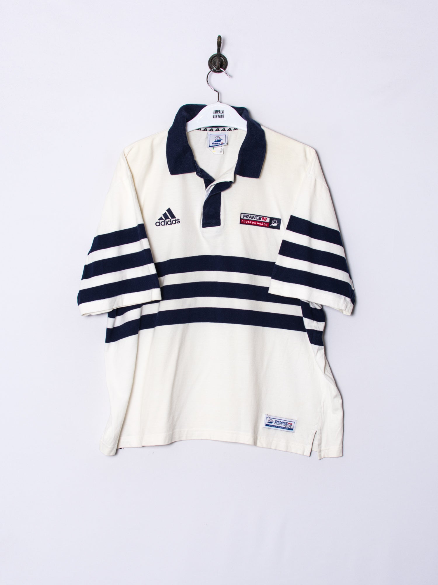 France 98 Coupe du Monde Adidas Official Football Poloshirt Impala Vintage