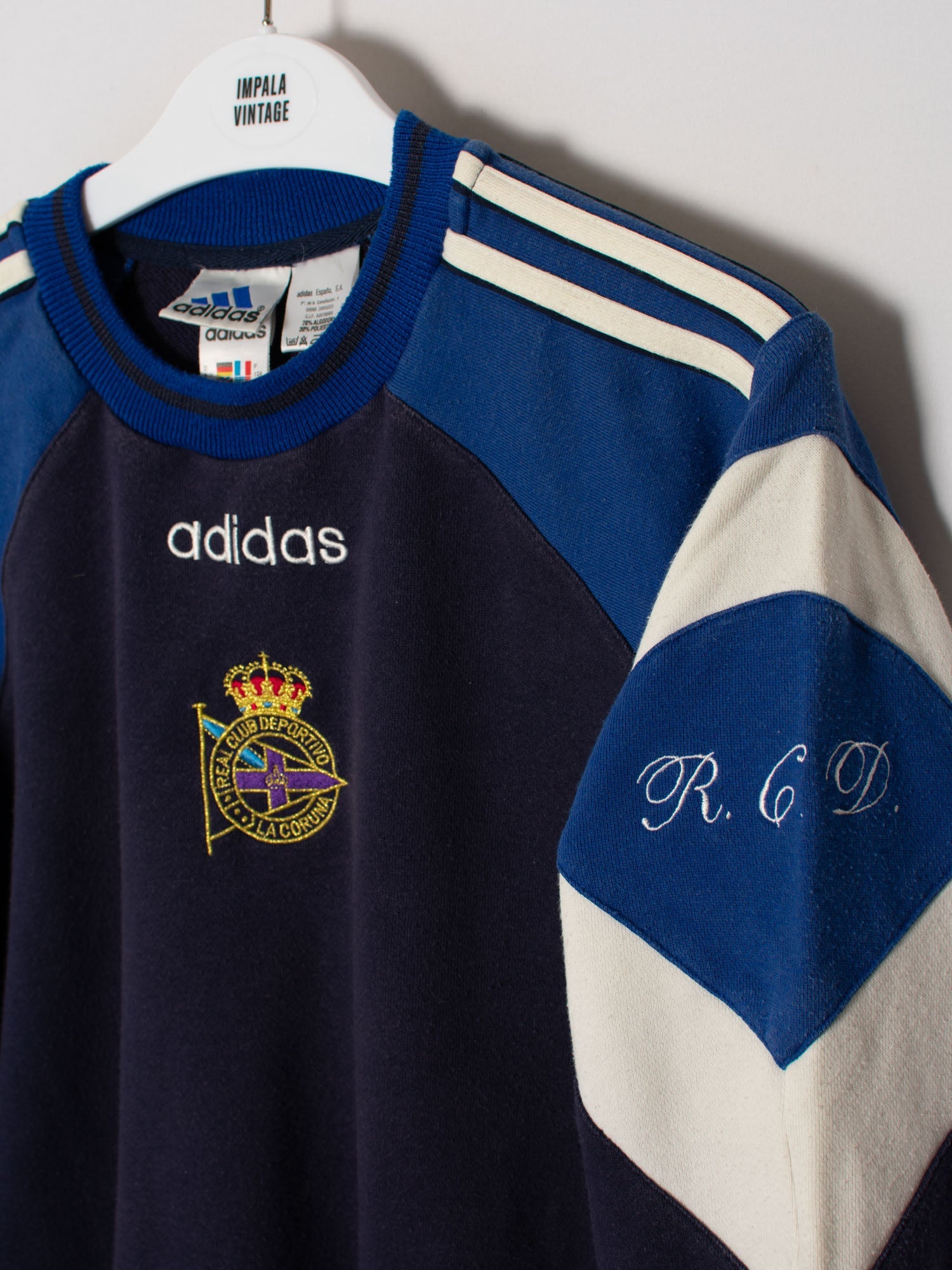 Real Club Deportivo A Coruña Adidas Official Football Sweatshirt