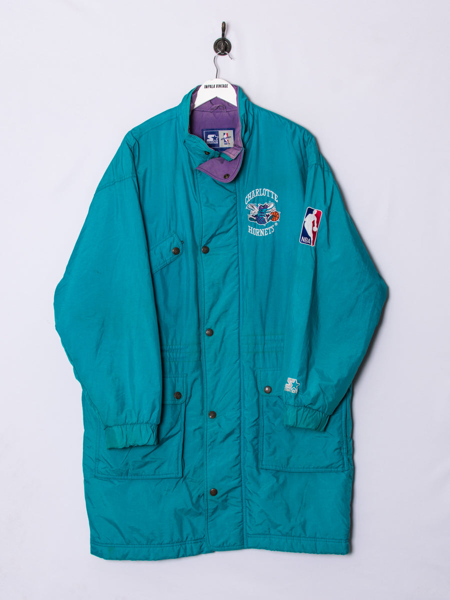 Charlotte Hornetss Starter Official NBA Retro Long Jacket