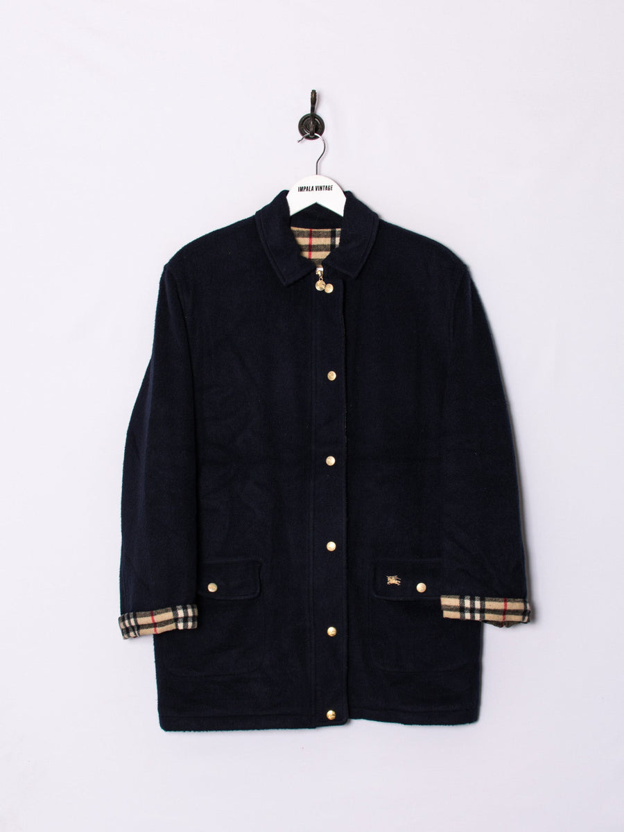 Burberry Navy Blue Wool Jacket