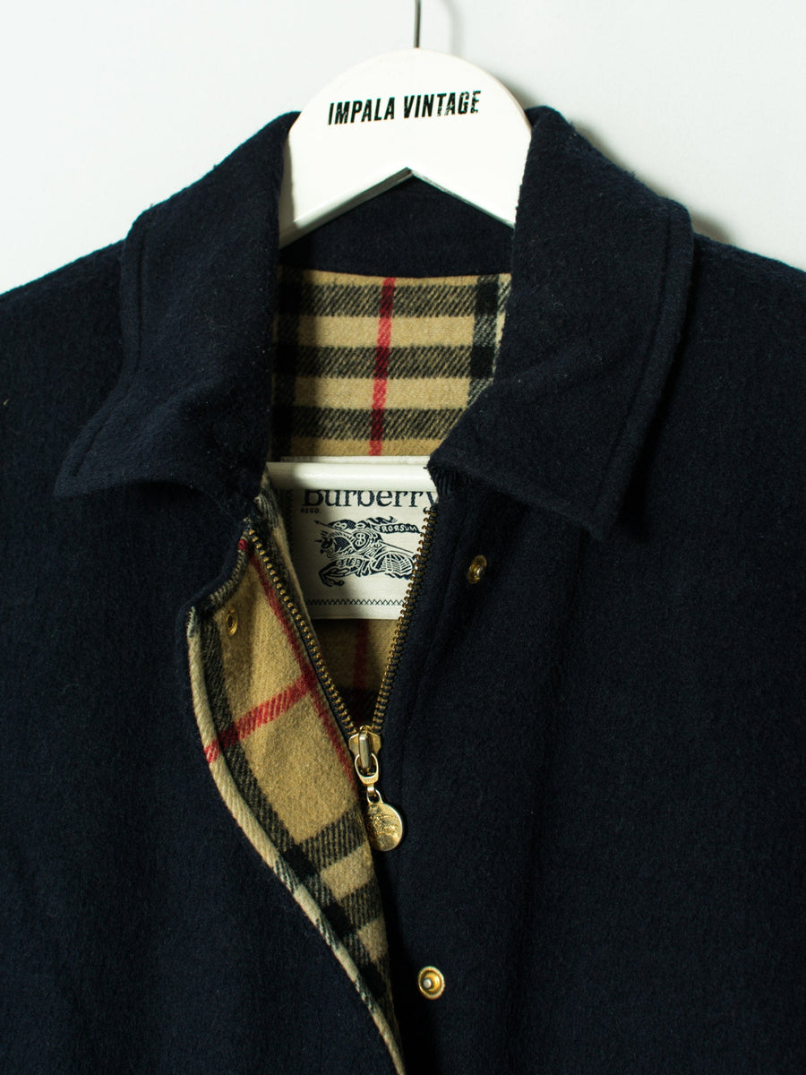 Burberry Navy Blue Wool Jacket