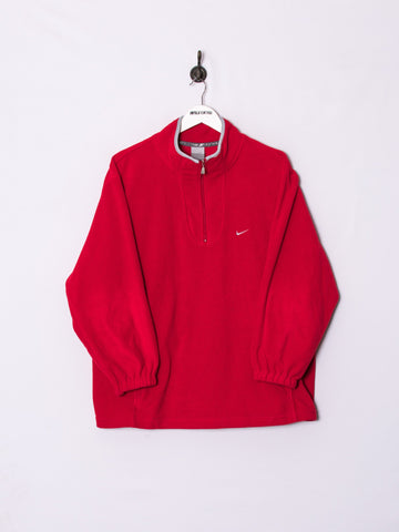 Nike Red Middle Zipper Fleece