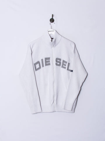 Diesel White I Zipper Sweater
