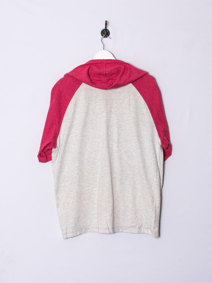 Mito Retro Hooded Short Sleeves Buttoned Tee