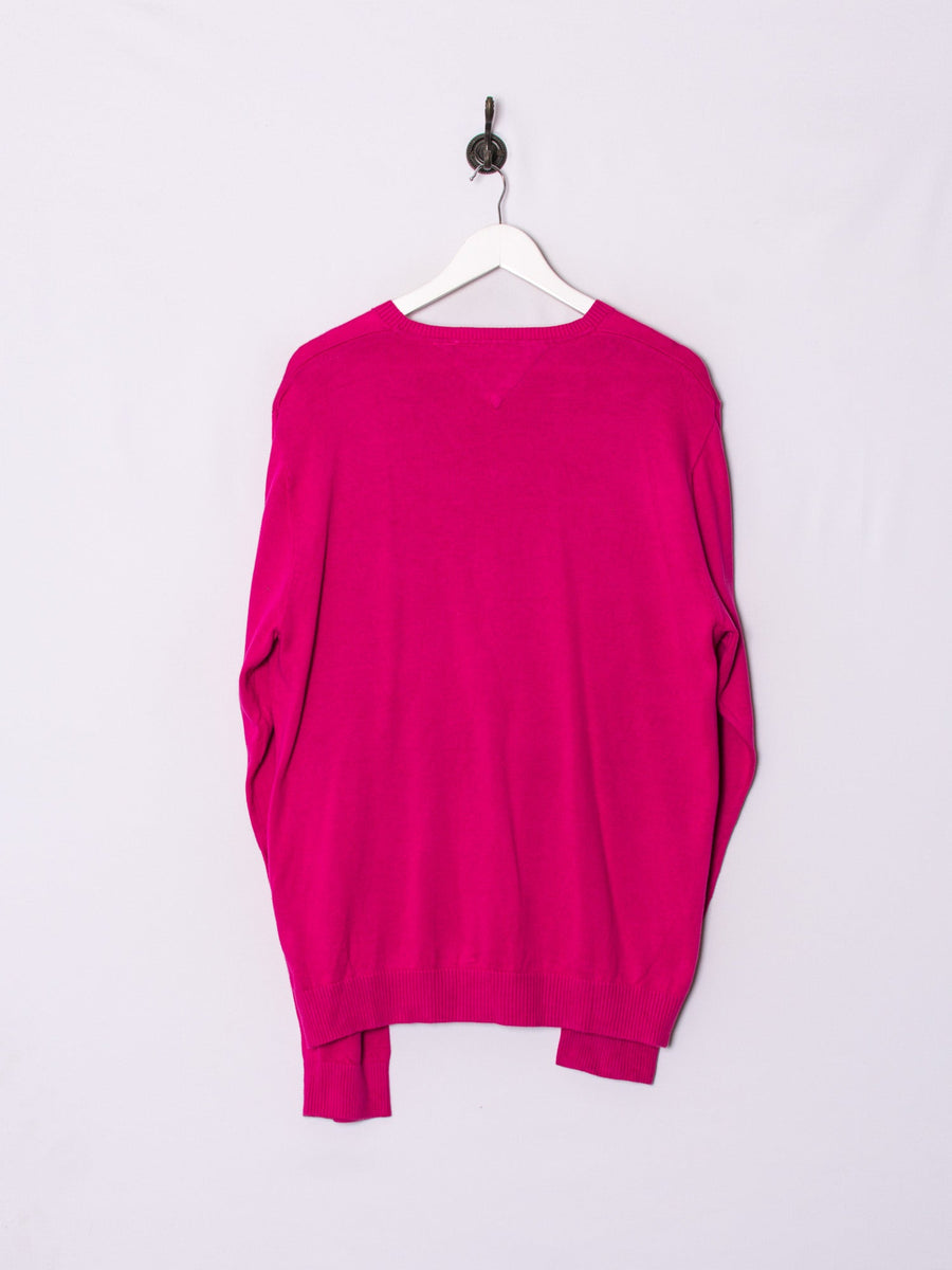 Tommy Hilfiger Pink V-Neck Sweater