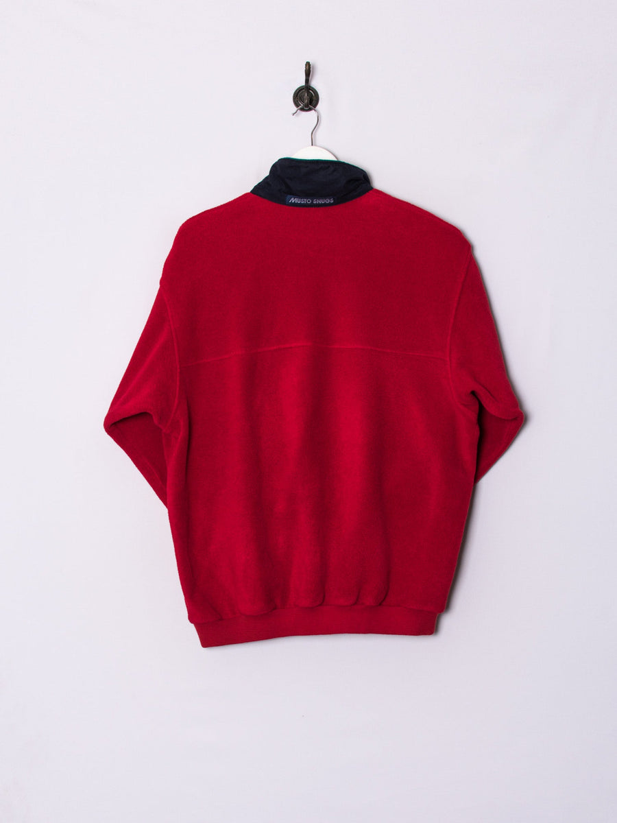 Red 1/3 Buttoned Fleece