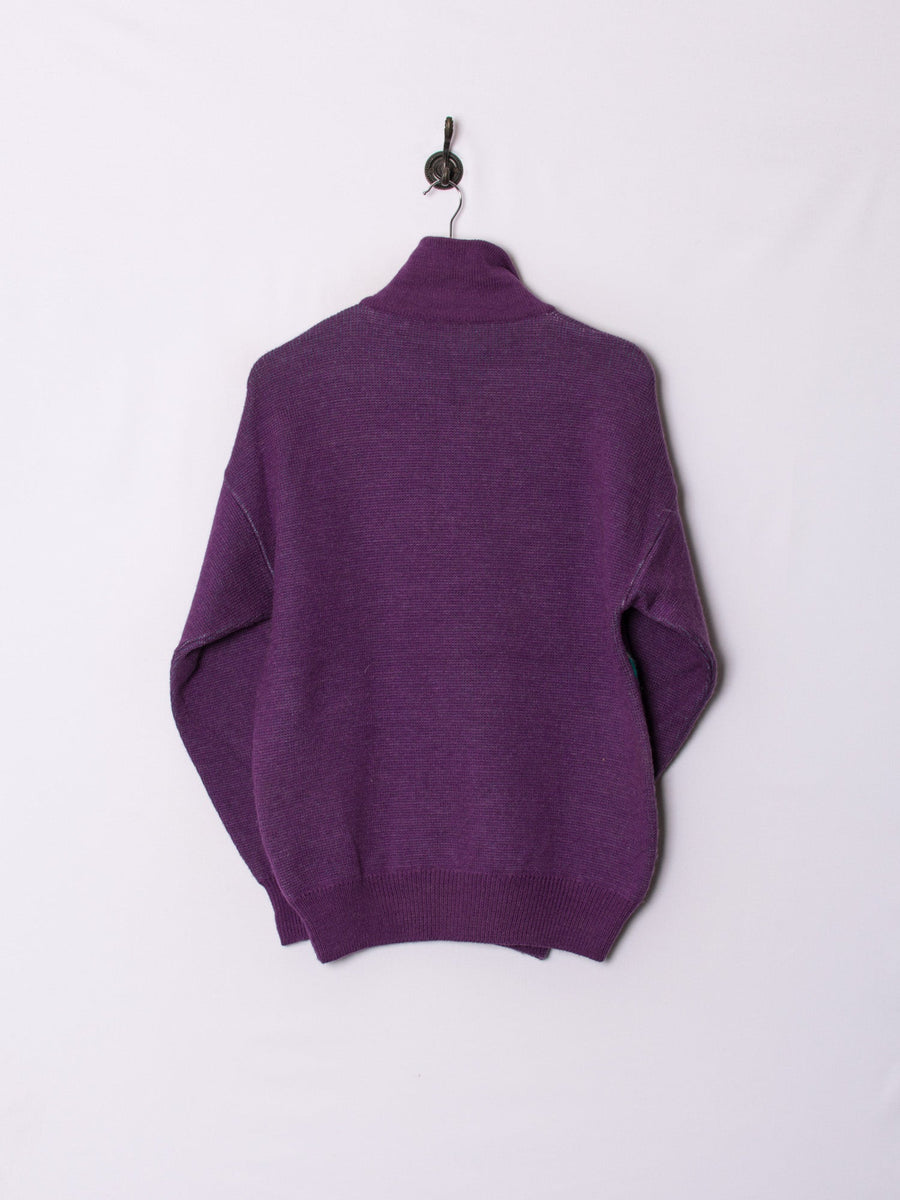 Fischer Purple 3/4 Zipper Sweater