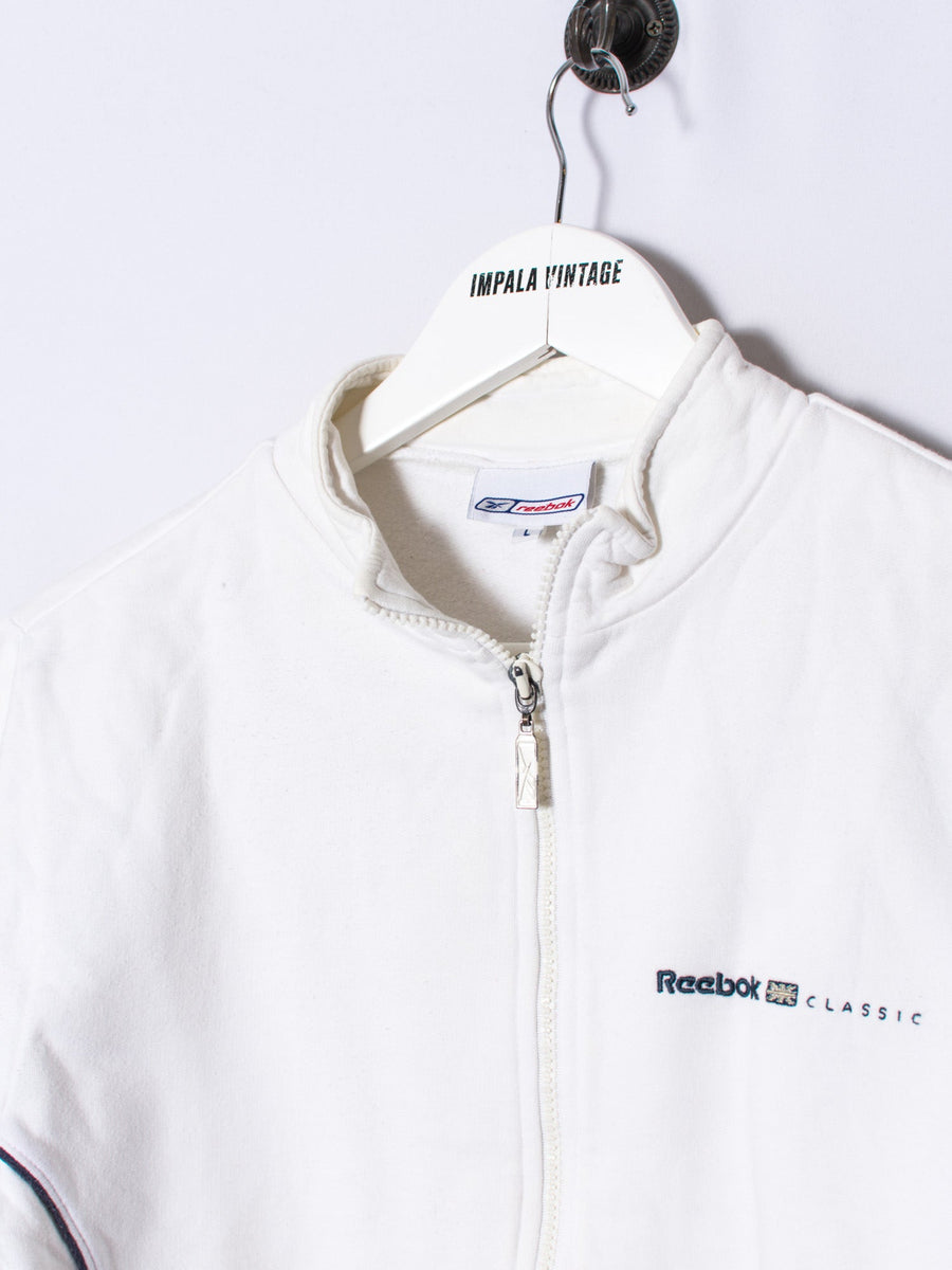 Reebok White Zipper Sweatshirt