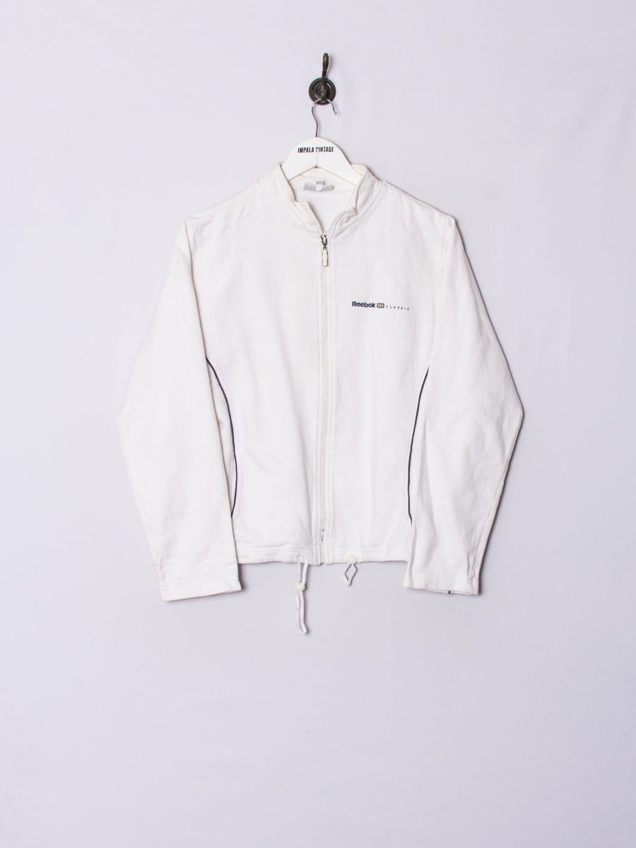 Reebok White Zipper Sweatshirt