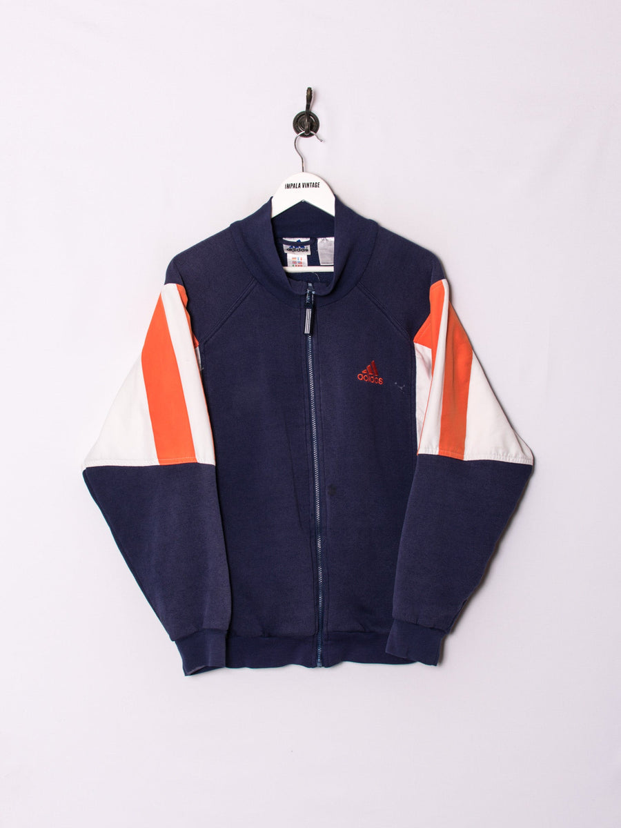 Adidas Blue & Orange Zipper Sweatshirt