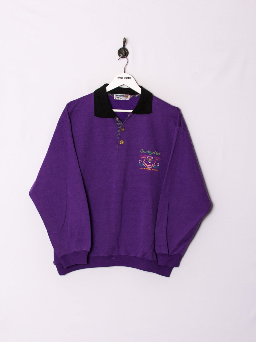 Bandouliere Purple Retro Sweatshirt