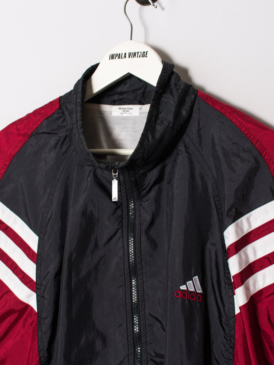 Adidas Black & Red Shell Jacket