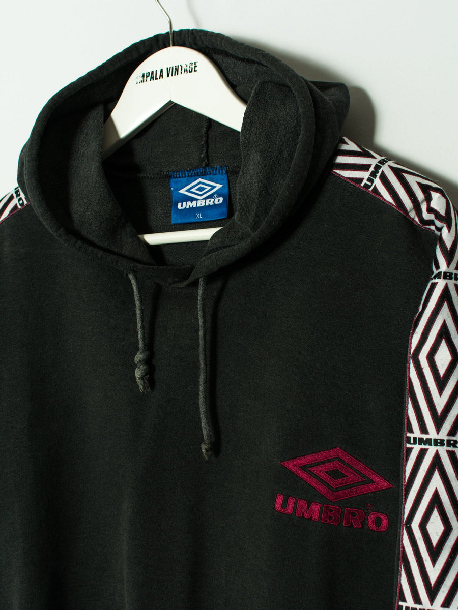 Umbro Dark Gray Retro Sleeves Hoodie