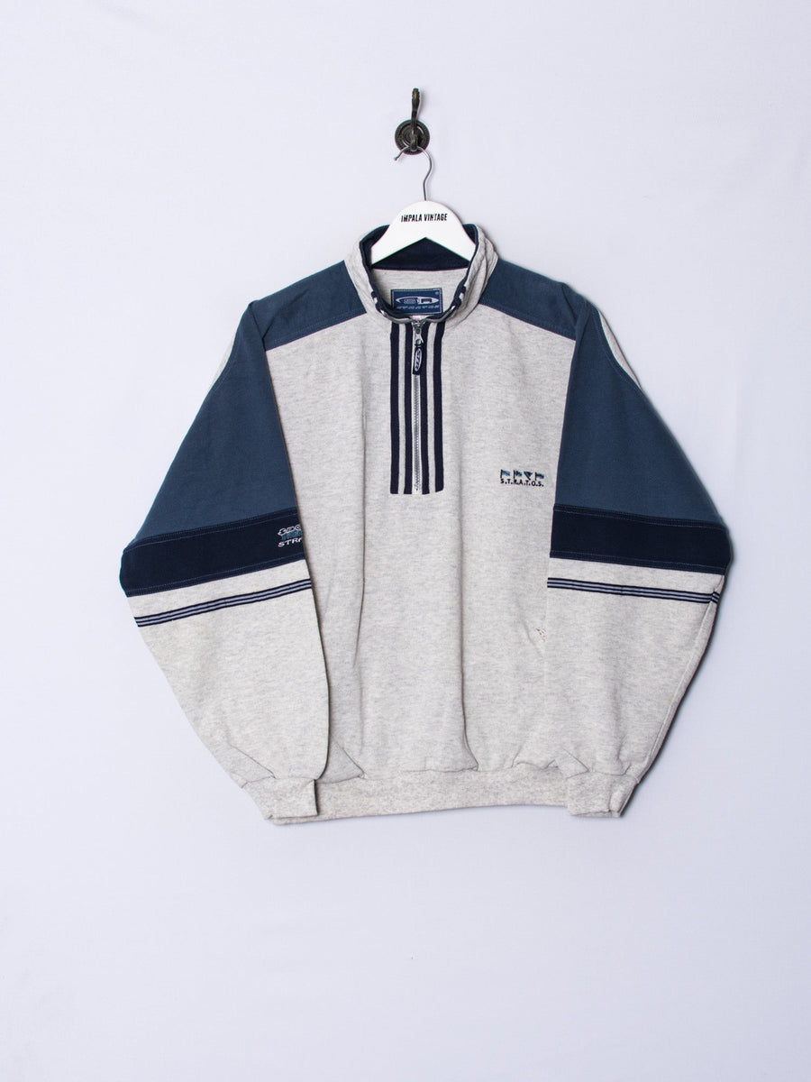 Stratos Grey Zipper Zip Sweatshirt