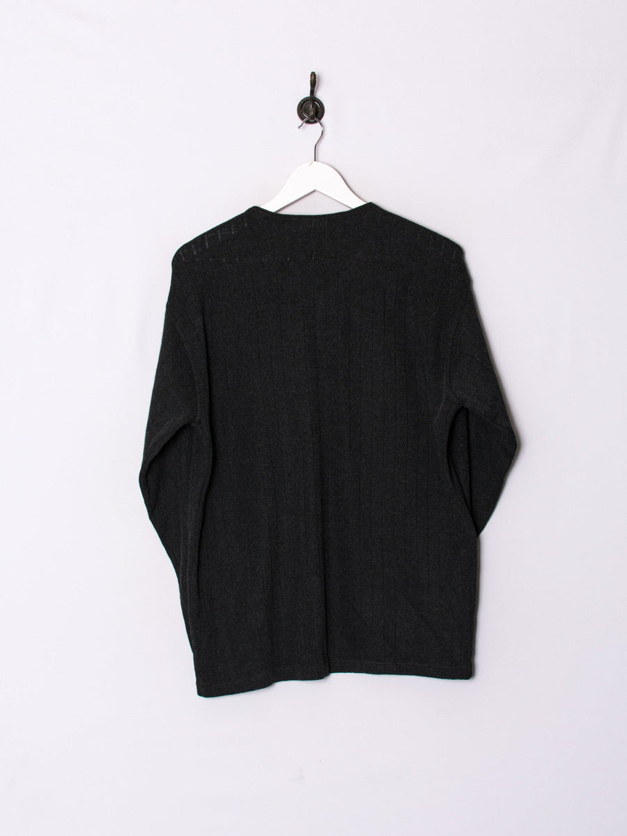 Lacoste Grey V-Neck Sweater