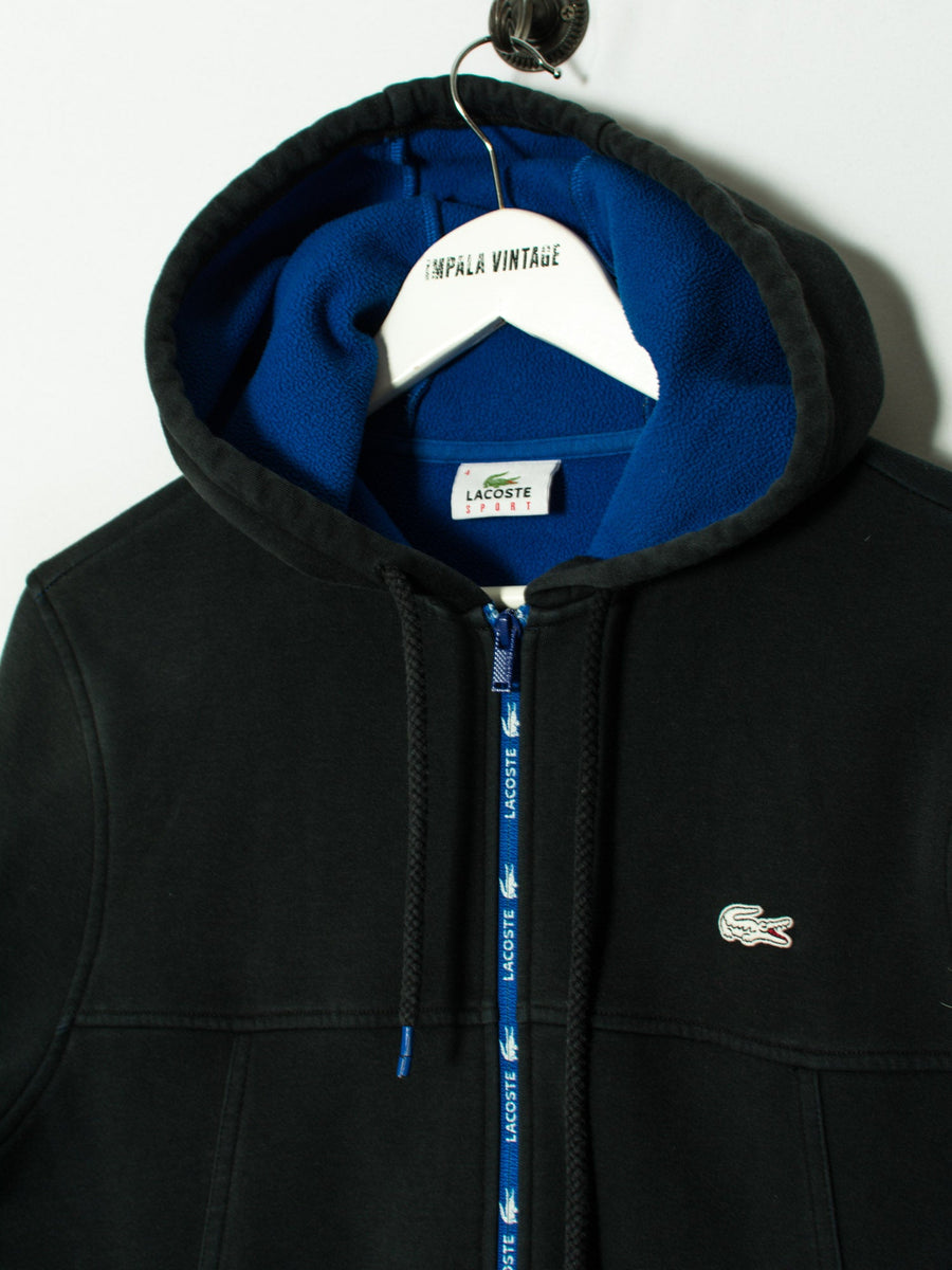 Lacoste White Logo Zipper Hoodie