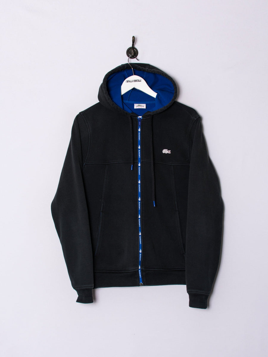 Lacoste White Logo Zipper Hoodie