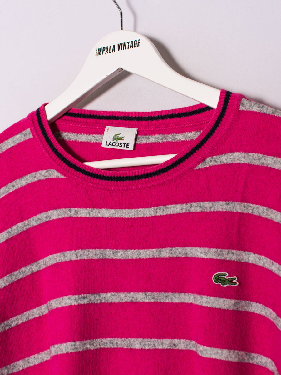 Lacoste Pink Stripes Sweater