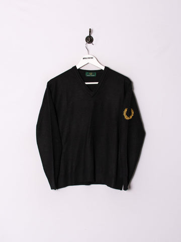 Fred Perry Black V-Neck Sweater