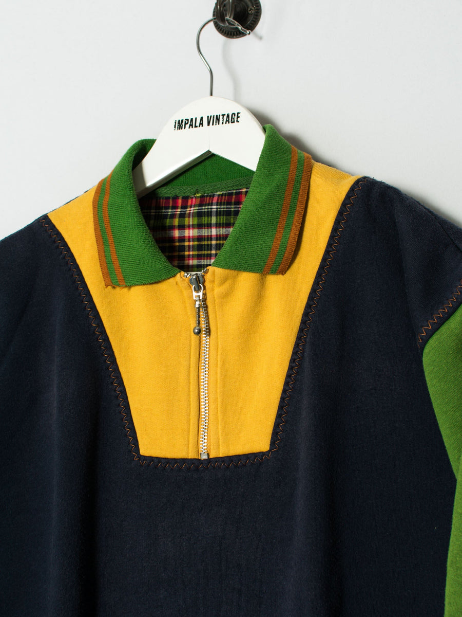 Green Sleeves 1/3 Zipper Sweatshirt