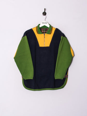 Green Sleeves 1/3 Zipper Sweatshirt