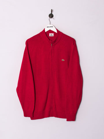 Lacoste Red Zipper Sweater