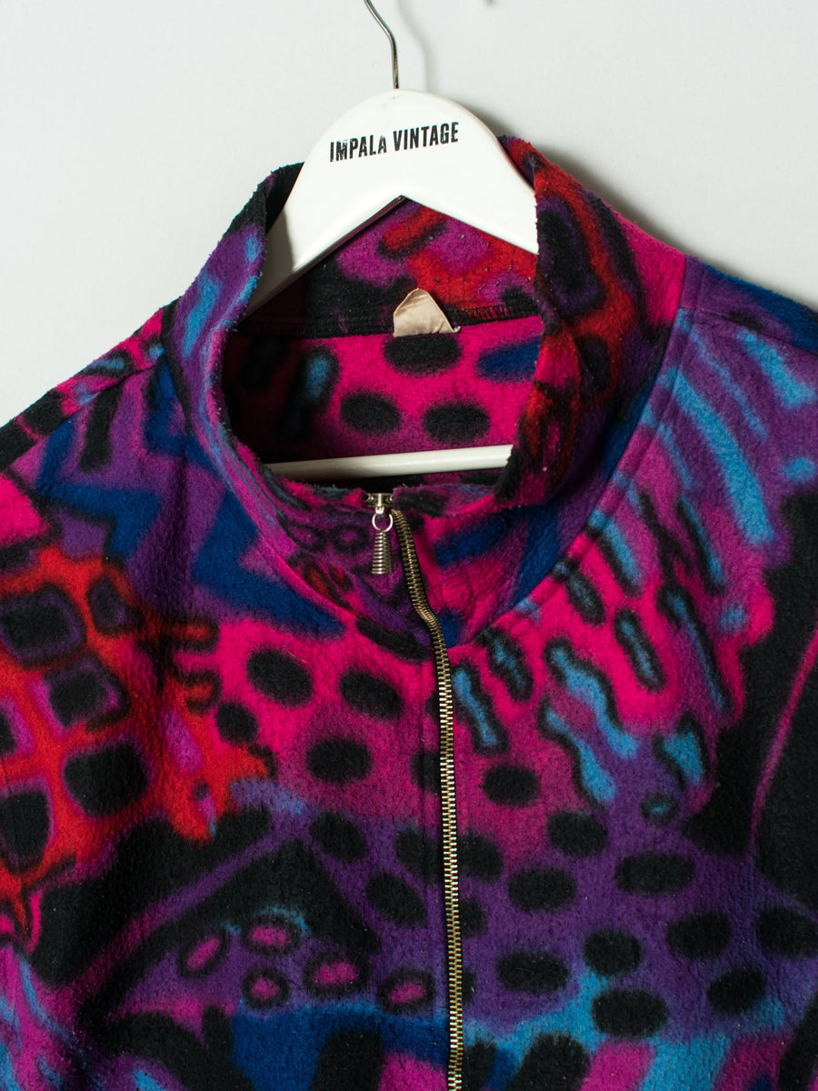 Purple Leopard Fleece Vest