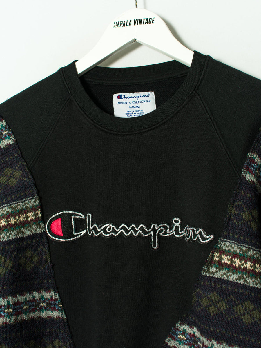 Champion Black Rework Sweatshirt
