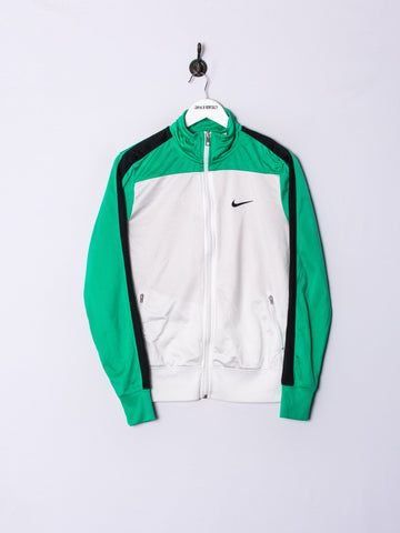 Nike white & Green Track Jacket