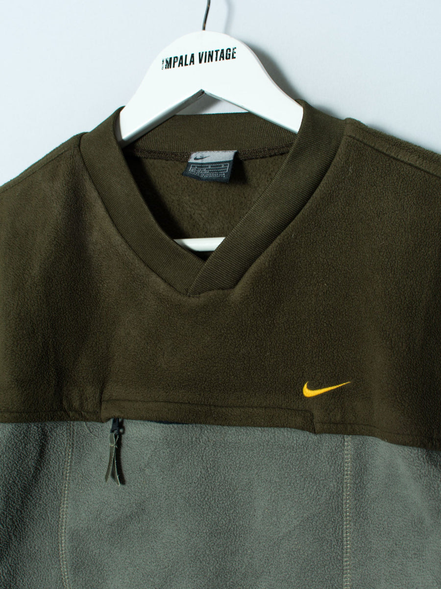 Nike Green V-Neck Fleece