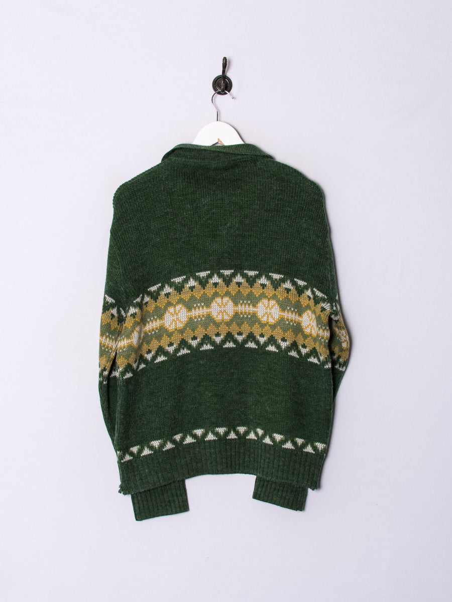 Green V Sweater