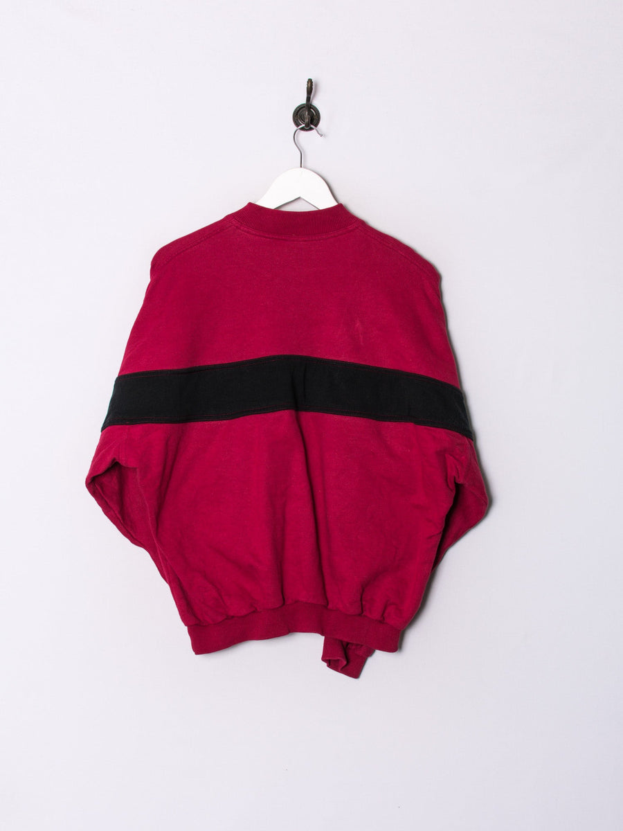 Red Retro 1/3 Zipper Sweatshirt