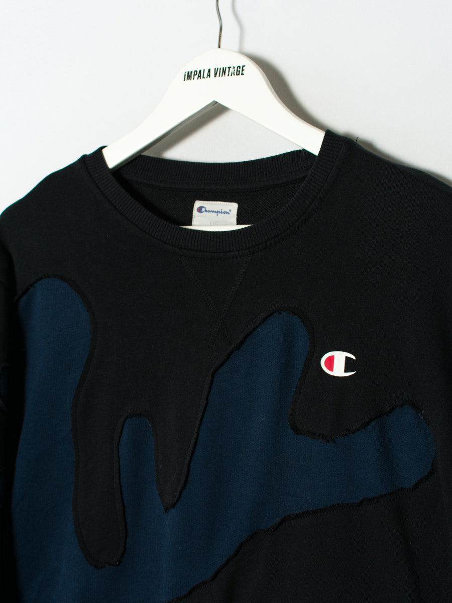 Champion  Black & Blue Rework Sweatshirt