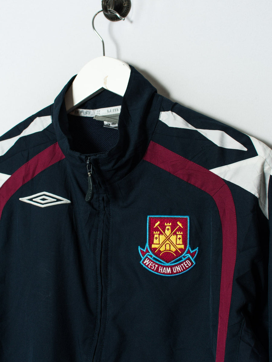 West Ham United Umbro Official Football Track Jacket Retro