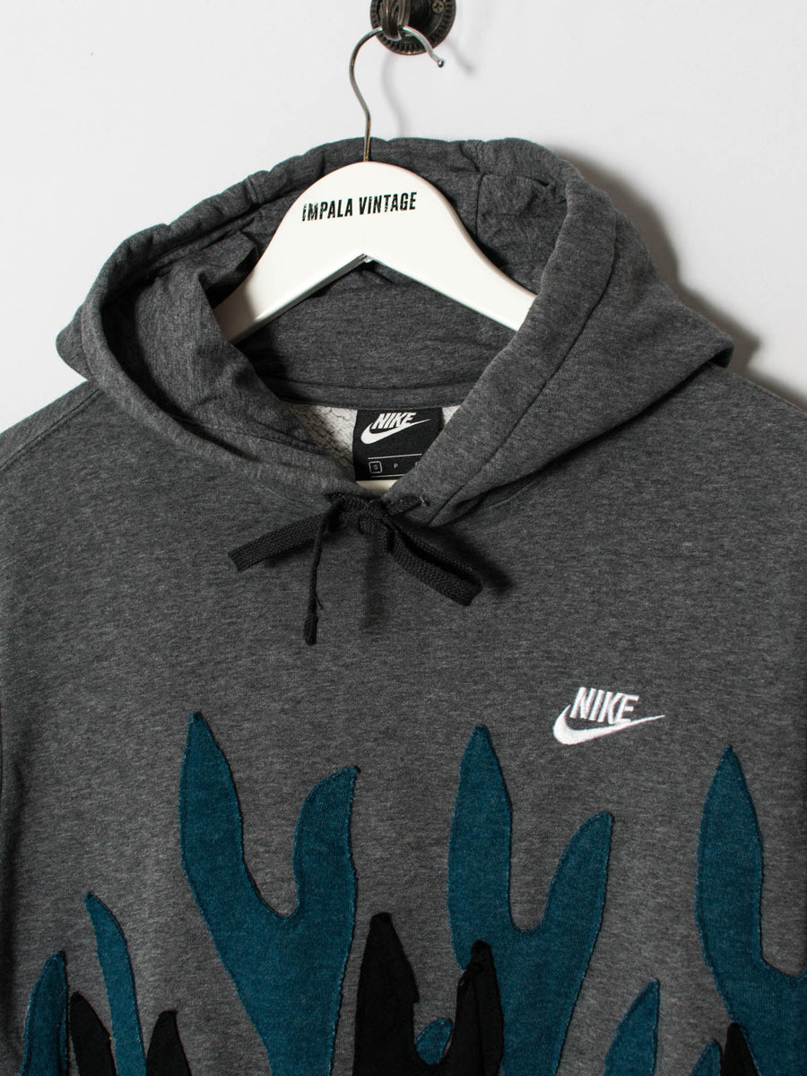 Nike Grey & Blue Rework Hoodie