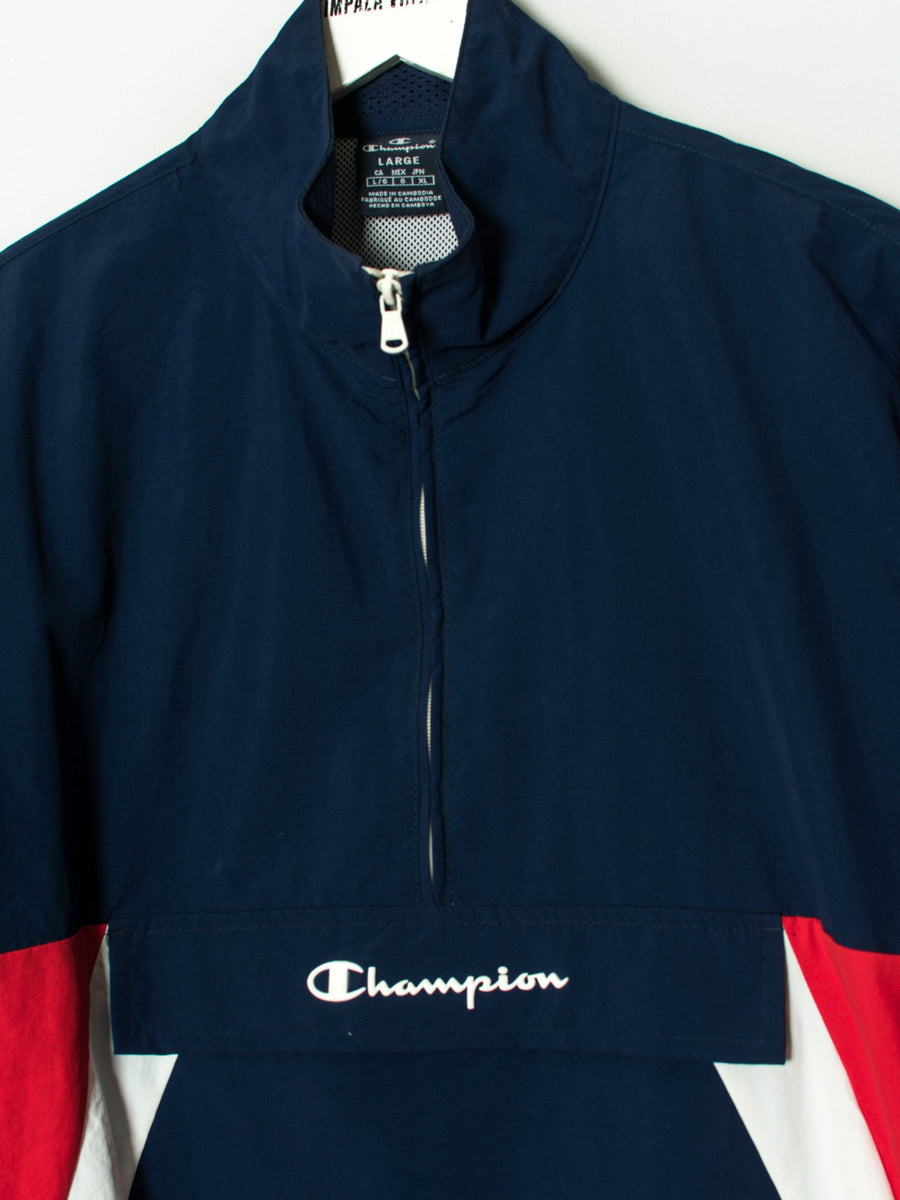 Champion Blue & Red Middle Zipper Light Jacket