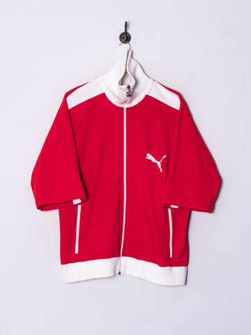 Puma Red & White Short Sleeves Track Jacket