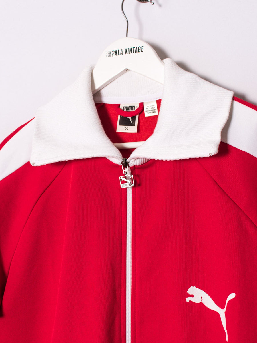 Puma Red & White Short Sleeves Track Jacket