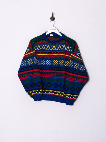 Blue Retro Sweater