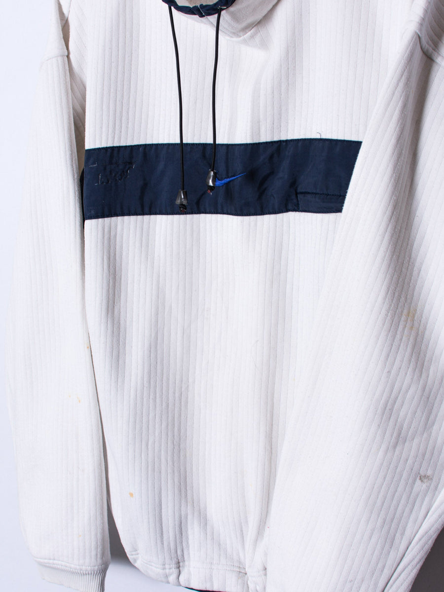 Nike Navy Blue & White Retro Hoodie