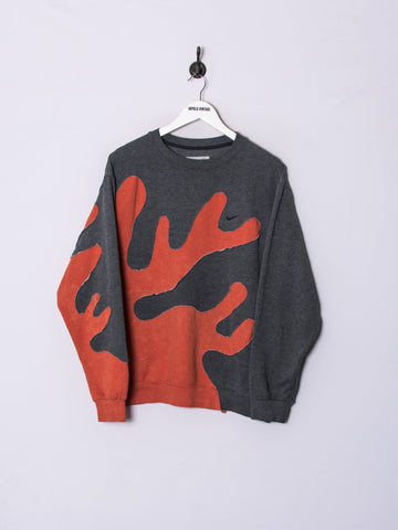 Nike Grey & Orange II Rework Sweatshirt