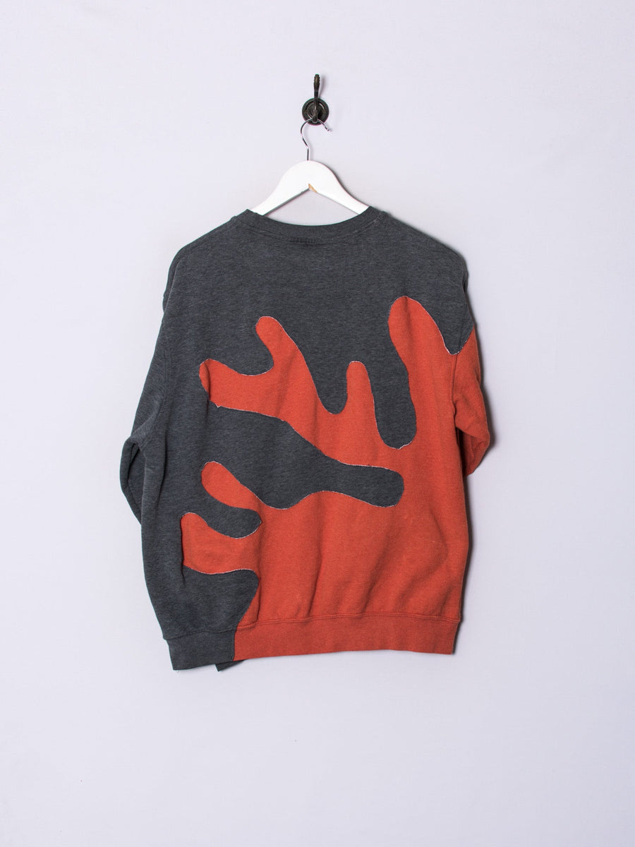 Nike Gray & Orange II Rework Sweatshirt
