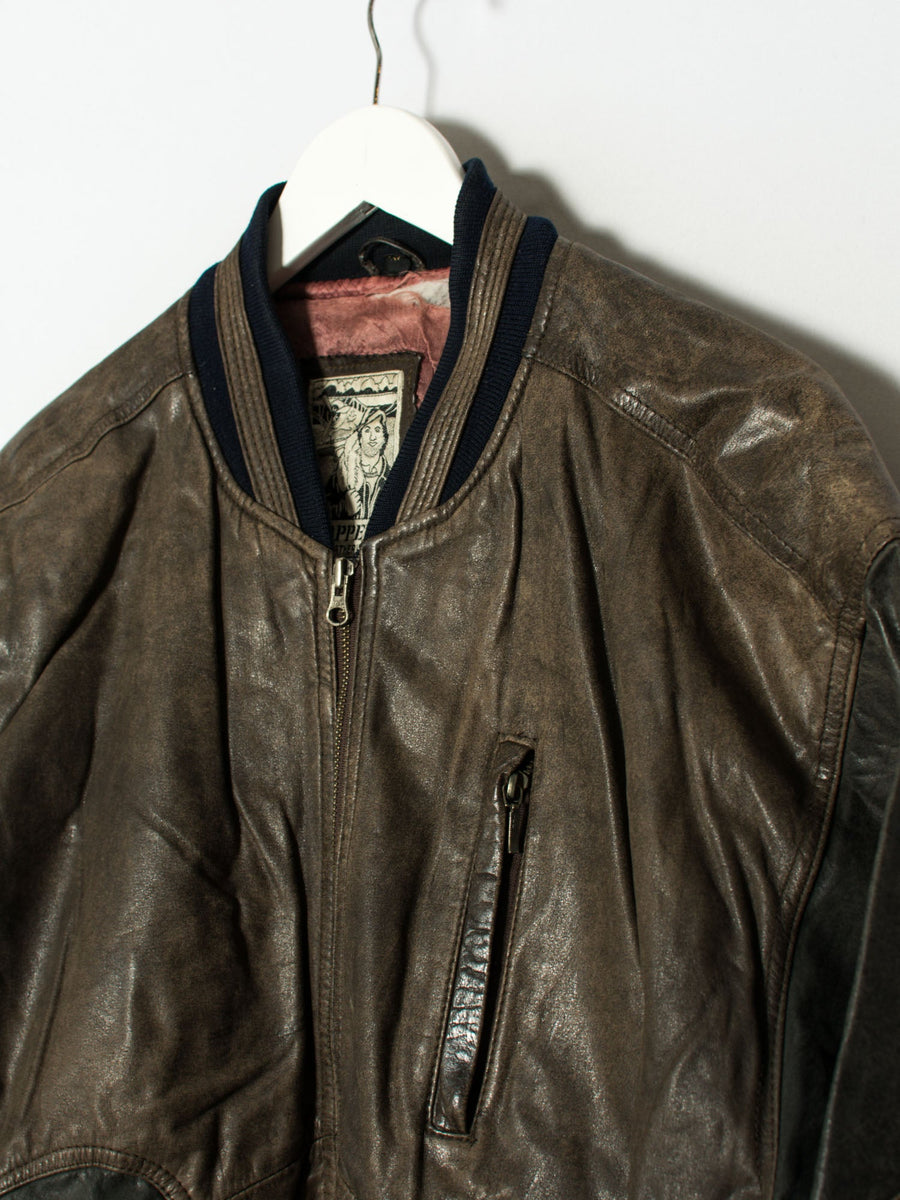 Trapper Leather Bomber Jacket