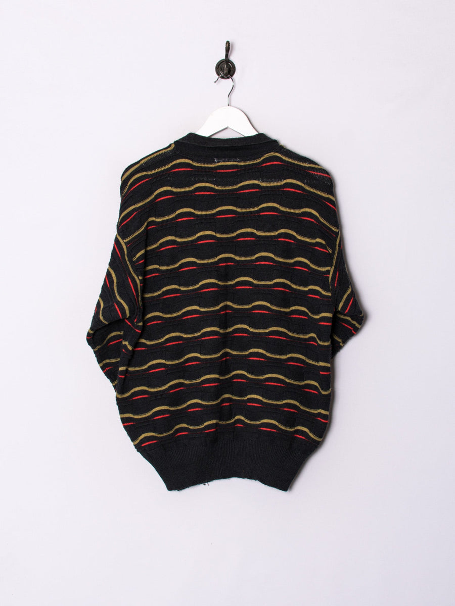 Ciao 1/3 Buttoned Stripes Sweater