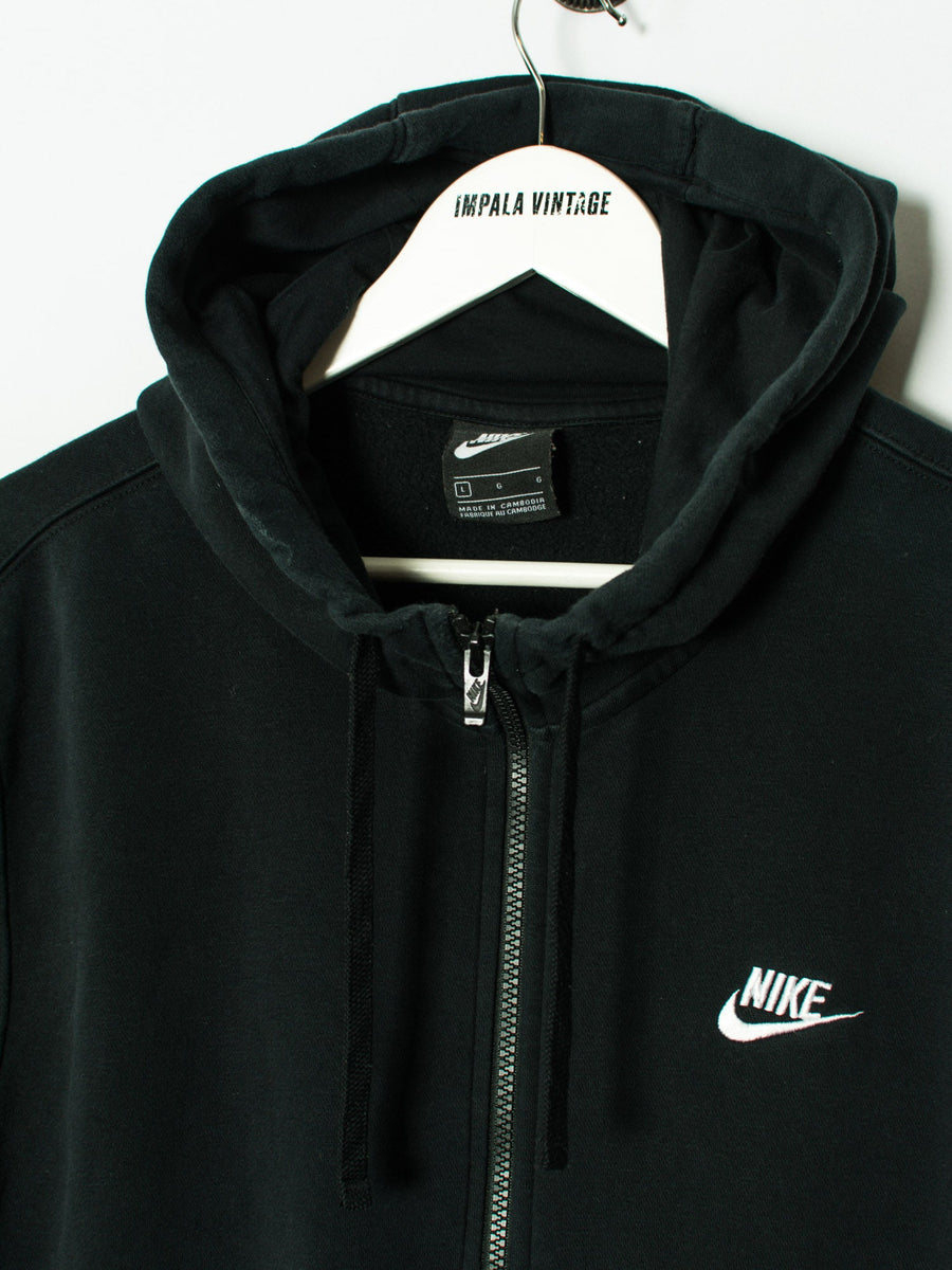 Nike Black V Zipper Hoodie