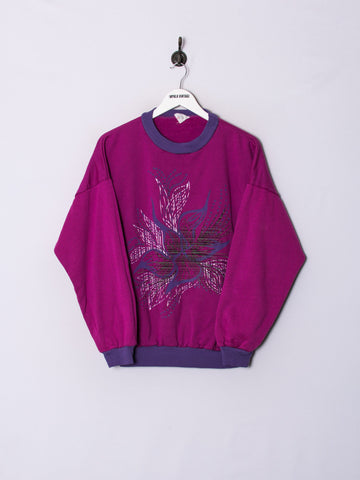 Purple Flower Sweatshirt