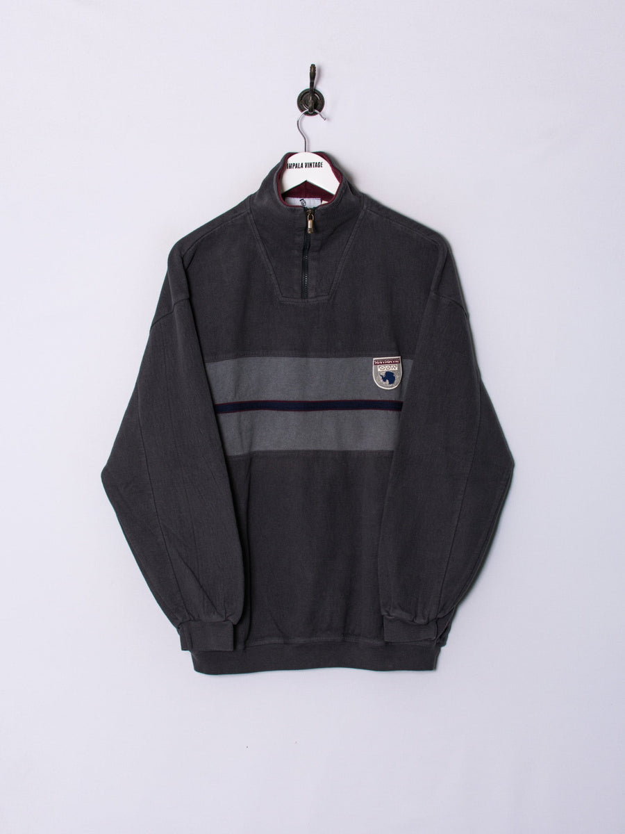 Sergio Maldini Retro Gray 1/3 Zipper Sweatshirt