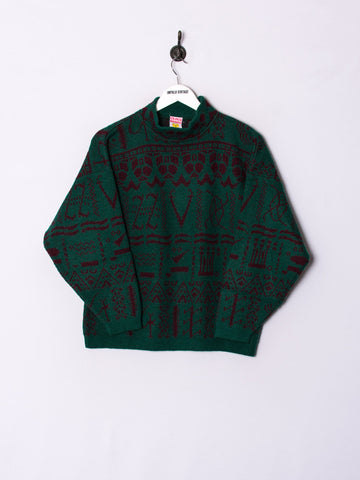 Clock House Green & Red Sweater