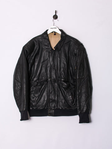 Beache Leather Black Retro Jacket