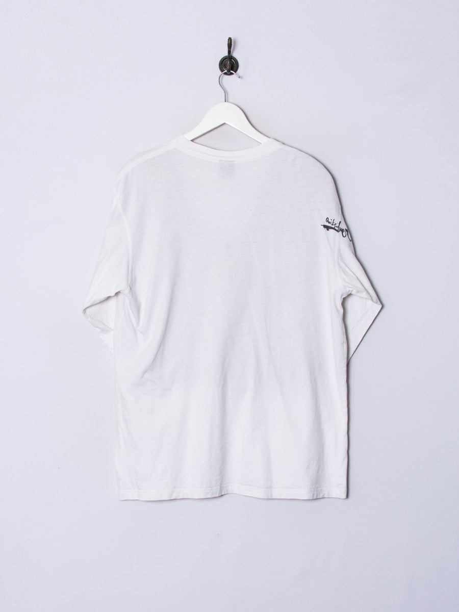Quicksilver White Long Sleeves Tee